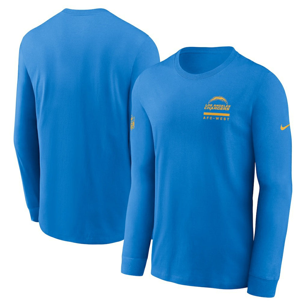 Los Angeles Chargers Sideline Dri-FIT Long Sleeve T-Shirt - Powder Blue - Nike