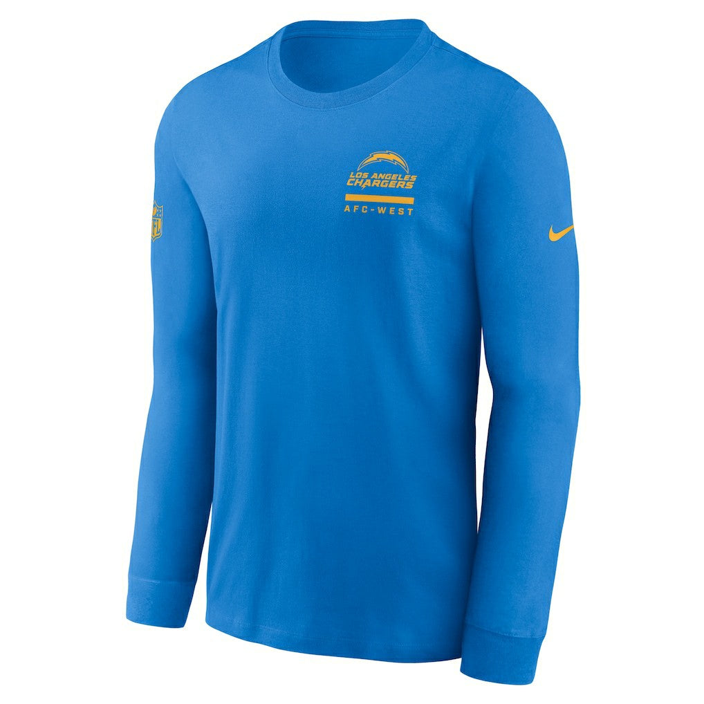 Los Angeles Chargers Sideline Dri-FIT Long Sleeve T-Shirt - Powder Blue - Nike