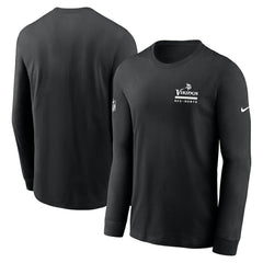 Minnesota Vikings Sideline Dri-FIT Long Sleeve T-Shirt - Black - Nike