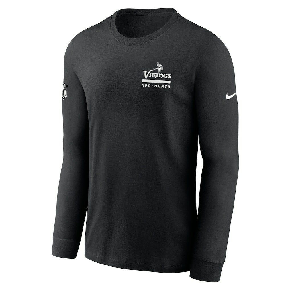 Minnesota Vikings Sideline Dri-FIT Long Sleeve T-Shirt - Black - Nike