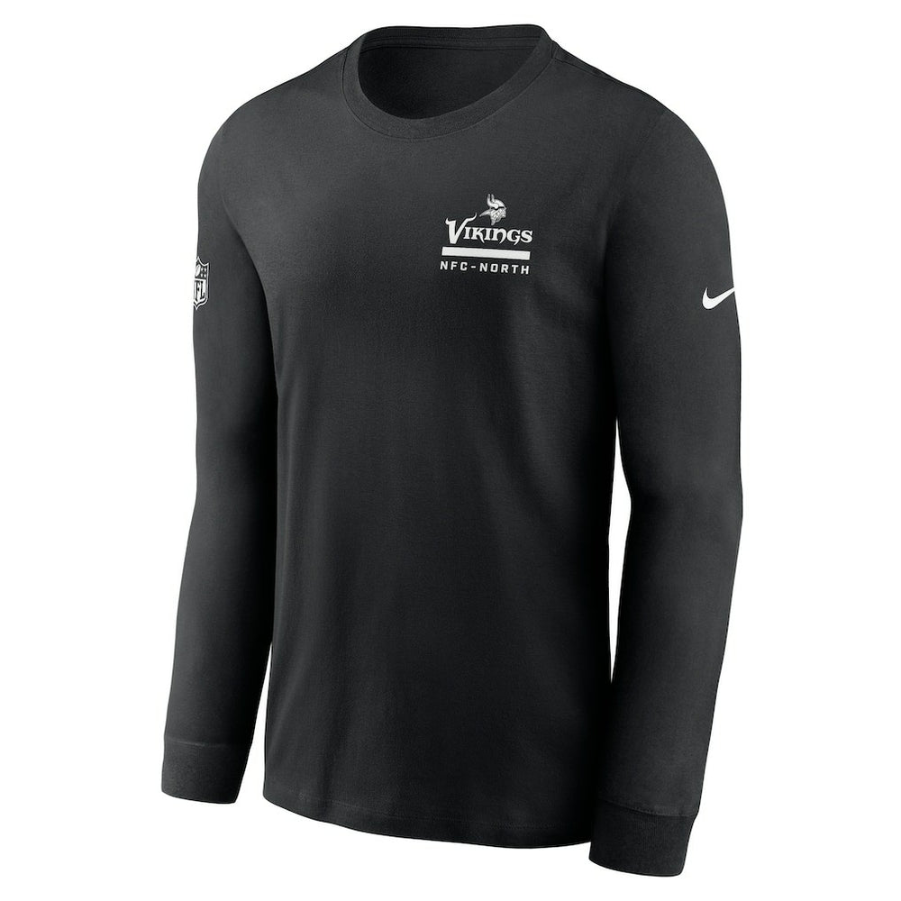 Minnesota Vikings Sideline Dri-FIT Long Sleeve T-Shirt - Black - Nike