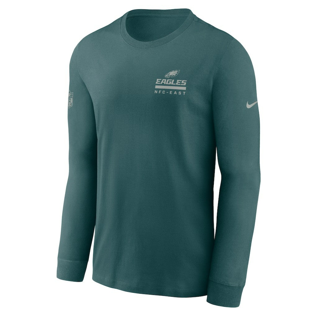 Philadelphia Eagles Sideline Dri-FIT Long Sleeve T-Shirt - Midnight Green - Nike