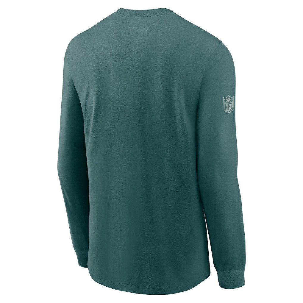 Philadelphia Eagles Sideline Dri-FIT Long Sleeve T-Shirt - Midnight Green - Nike