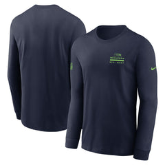 Seattle Seahawks Sideline Dri-FIT Long Sleeve T-Shirt - College Navy - Nike