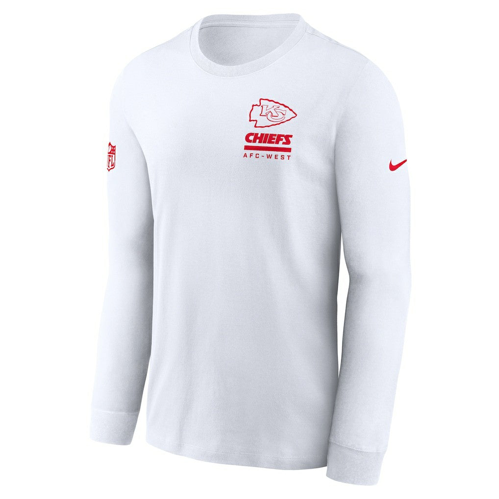 Kansas City Chiefs Sideline Dri-FIT Long Sleeve T-Shirt - White - Nike