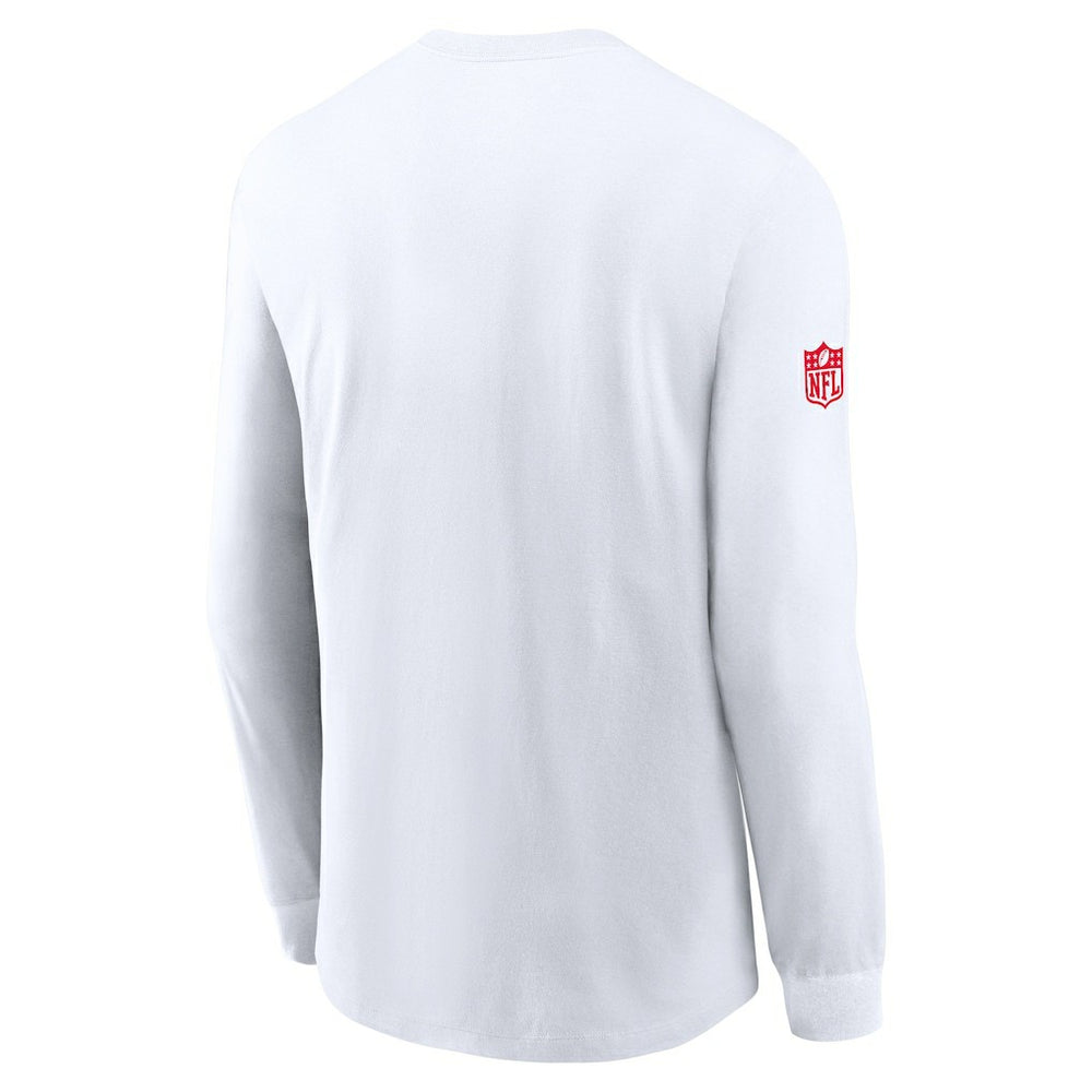 Kansas City Chiefs Sideline Dri-FIT Long Sleeve T-Shirt - White - Nike