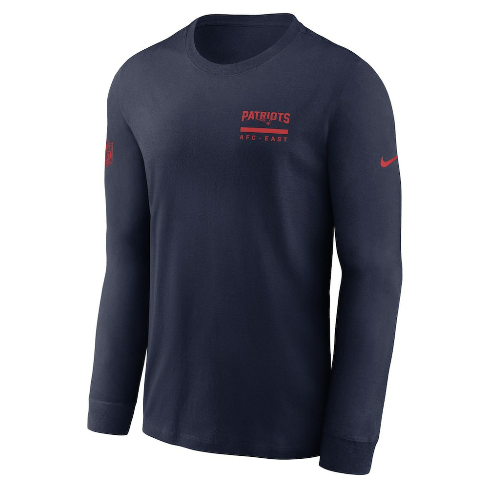 New England Patriots Sideline Dri-FIT Long Sleeve T-Shirt - Navy - Nike