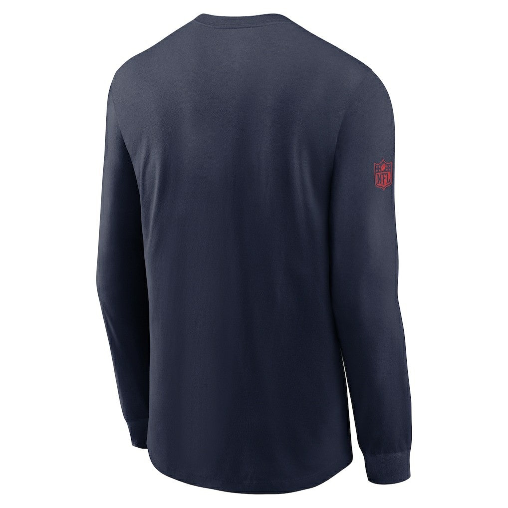 New England Patriots Sideline Dri-FIT Long Sleeve T-Shirt - Navy - Nike