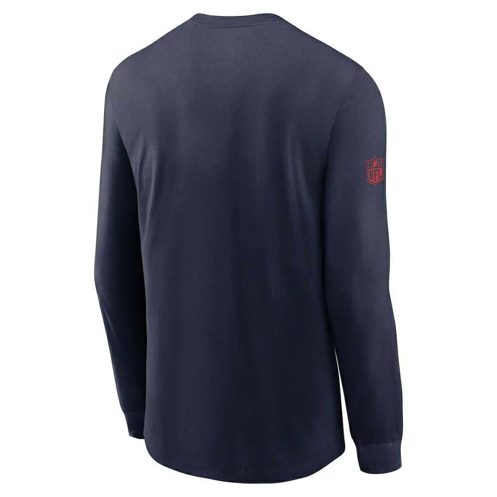 New England Patriots Sideline Dri-FIT Long Sleeve T-Shirt - Navy - Nike