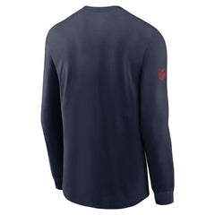 New England Patriots Sideline Dri-FIT Long Sleeve T-Shirt - Navy - Nike