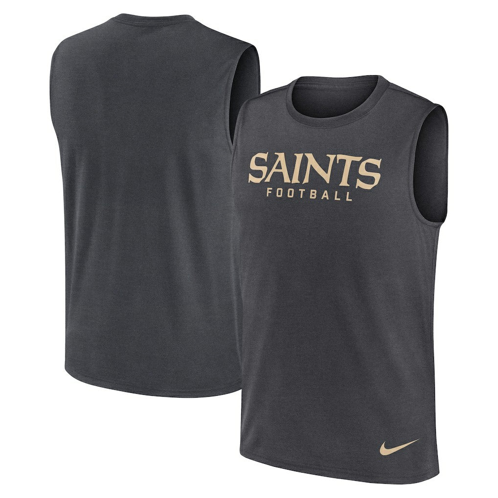 New Orleans Saints Primetime Legend Dri-FIT Muscle Tank Top - Charcoal - Nike