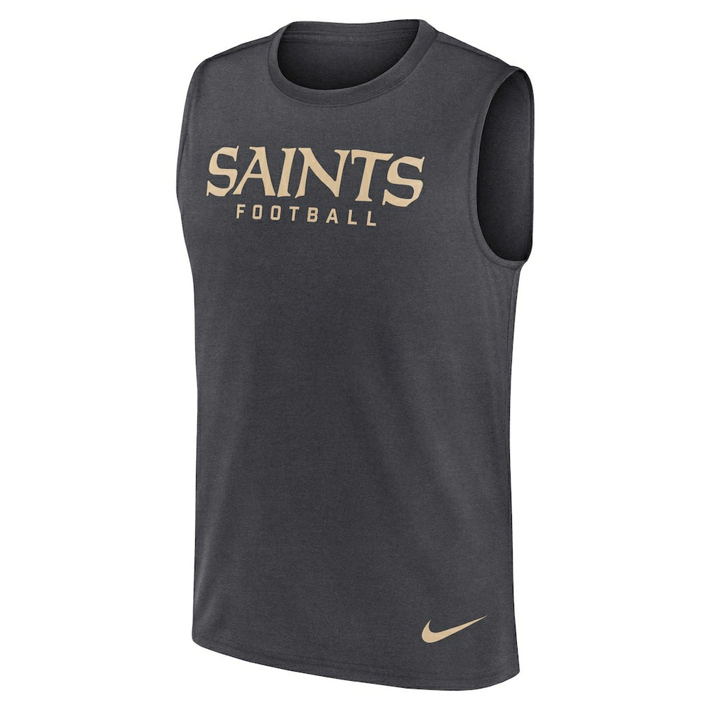 New Orleans Saints Primetime Legend Dri-FIT Muscle Tank Top - Charcoal - Nike