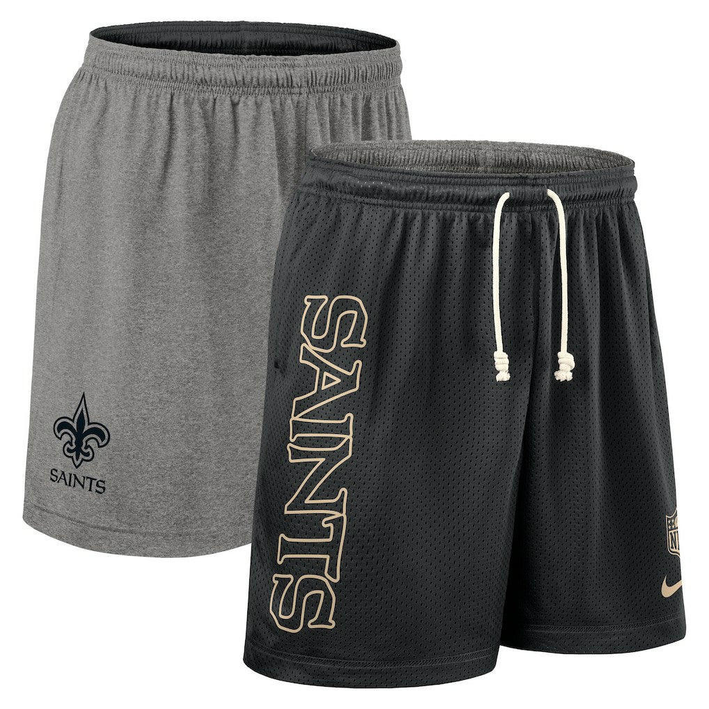 New Orleans Saints Sideline Reversible Dri-FIT Shorts - Black - Nike