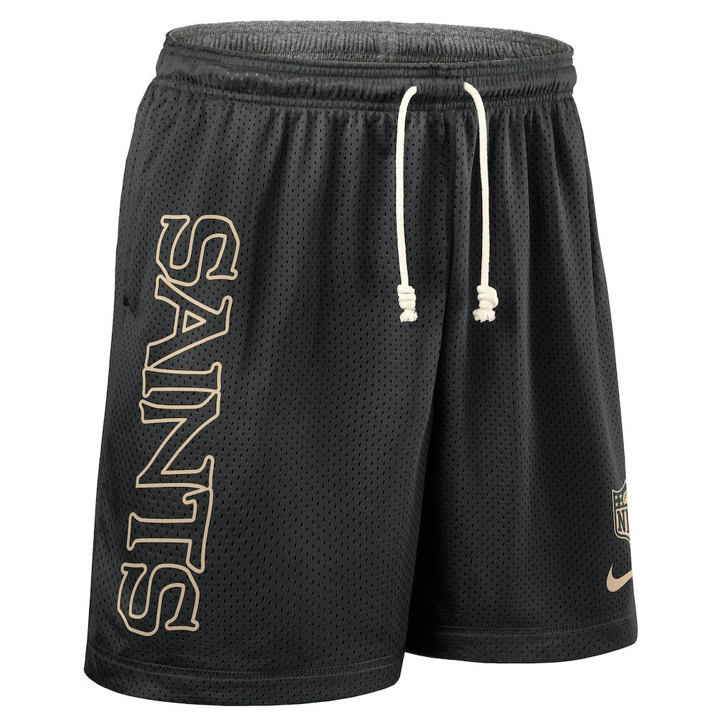 New Orleans Saints Sideline Reversible Dri-FIT Shorts - Black - Nike