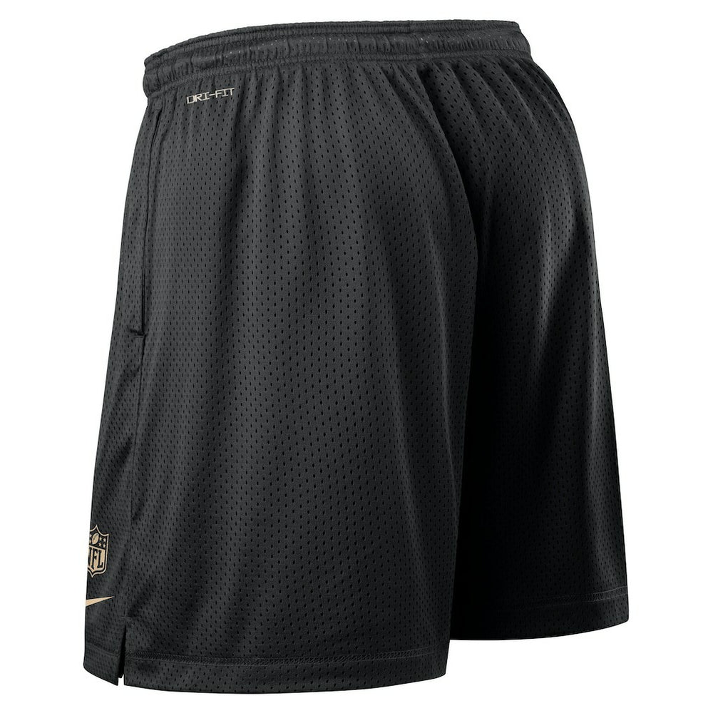 New Orleans Saints Sideline Reversible Dri-FIT Shorts - Black - Nike
