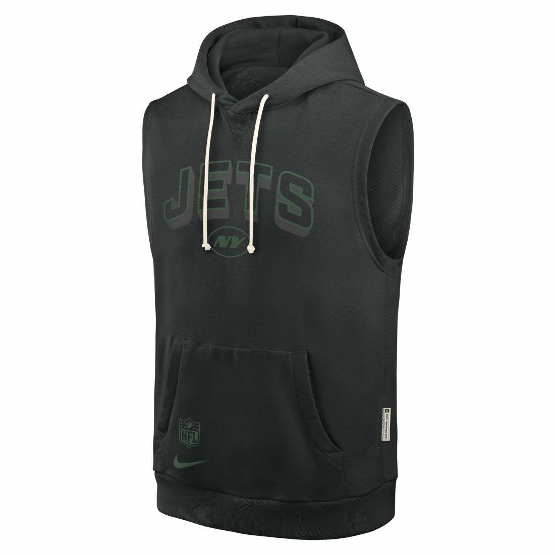 New York Jets Sideline Standard Issue Dri-FIT Sleeveless Hoodie - Black - Nike