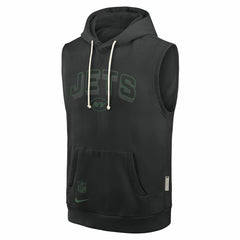 New York Jets Sideline Standard Issue Dri-FIT Sleeveless Hoodie - Black - Nike