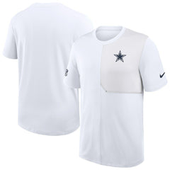 Dallas Cowboys Sideline UV Dri-Fit Coach Shirt - White - Nike