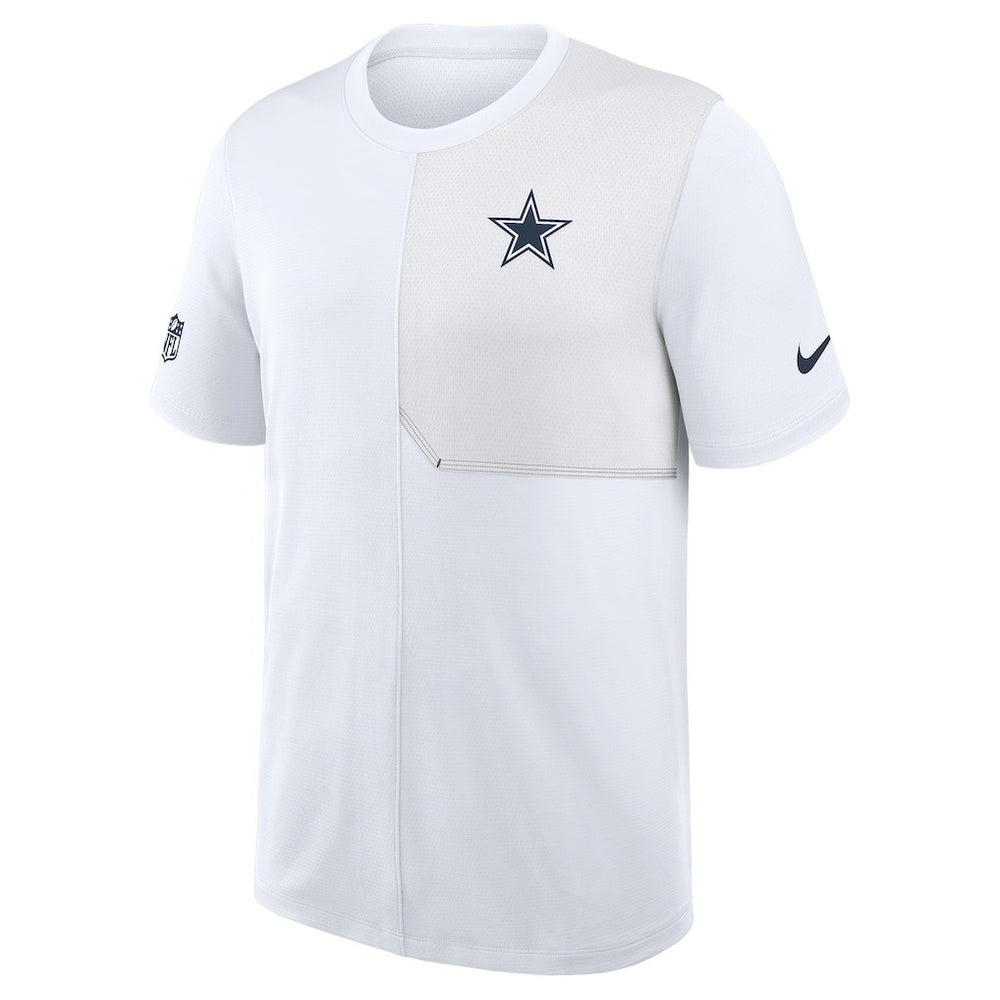Dallas Cowboys Sideline UV Dri-Fit Coach Shirt - White - Nike