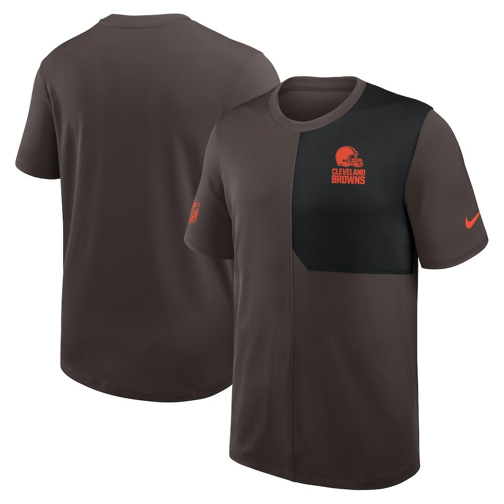 Cleveland Browns Sideline UV Dri-Fit Coach Shirt - Brown - Nike