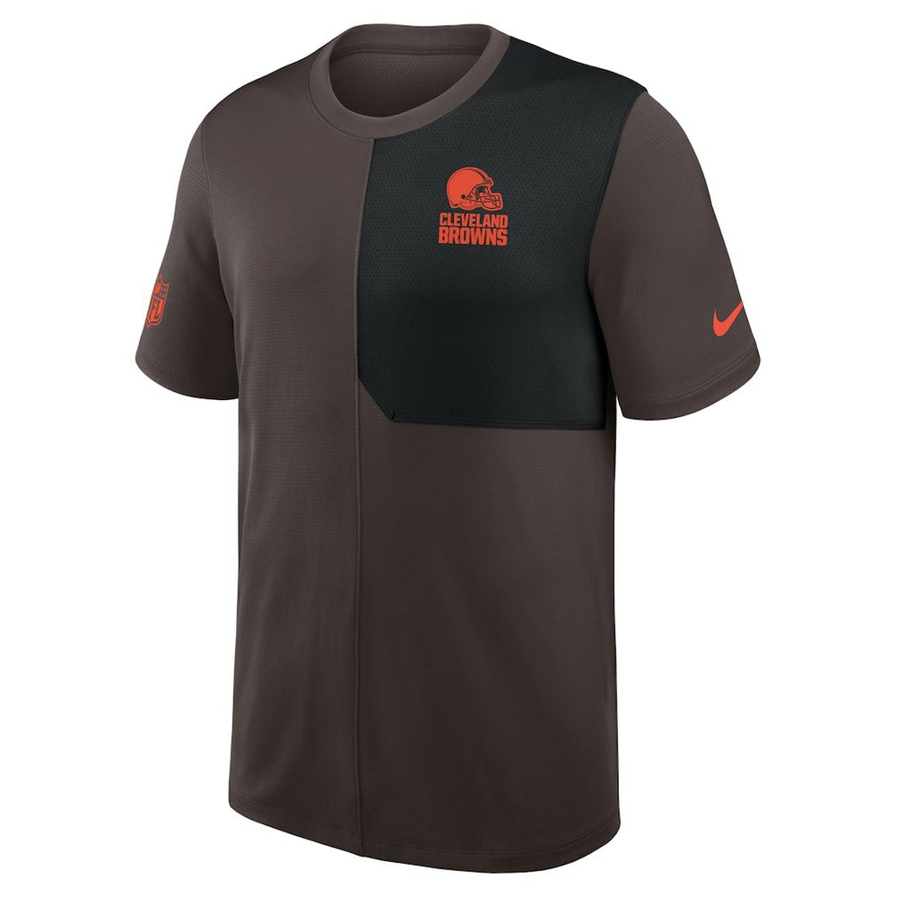 Cleveland Browns Sideline UV Dri-Fit Coach Shirt - Brown - Nike