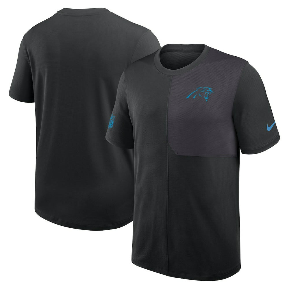 Carolina Panthers Sideline UV Dri-Fit Coach Shirt - Black - Nike
