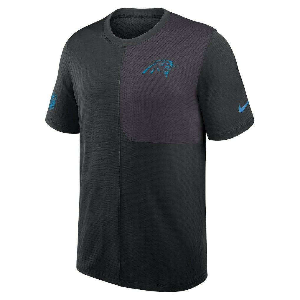 Carolina Panthers Sideline UV Dri-Fit Coach Shirt - Black - Nike