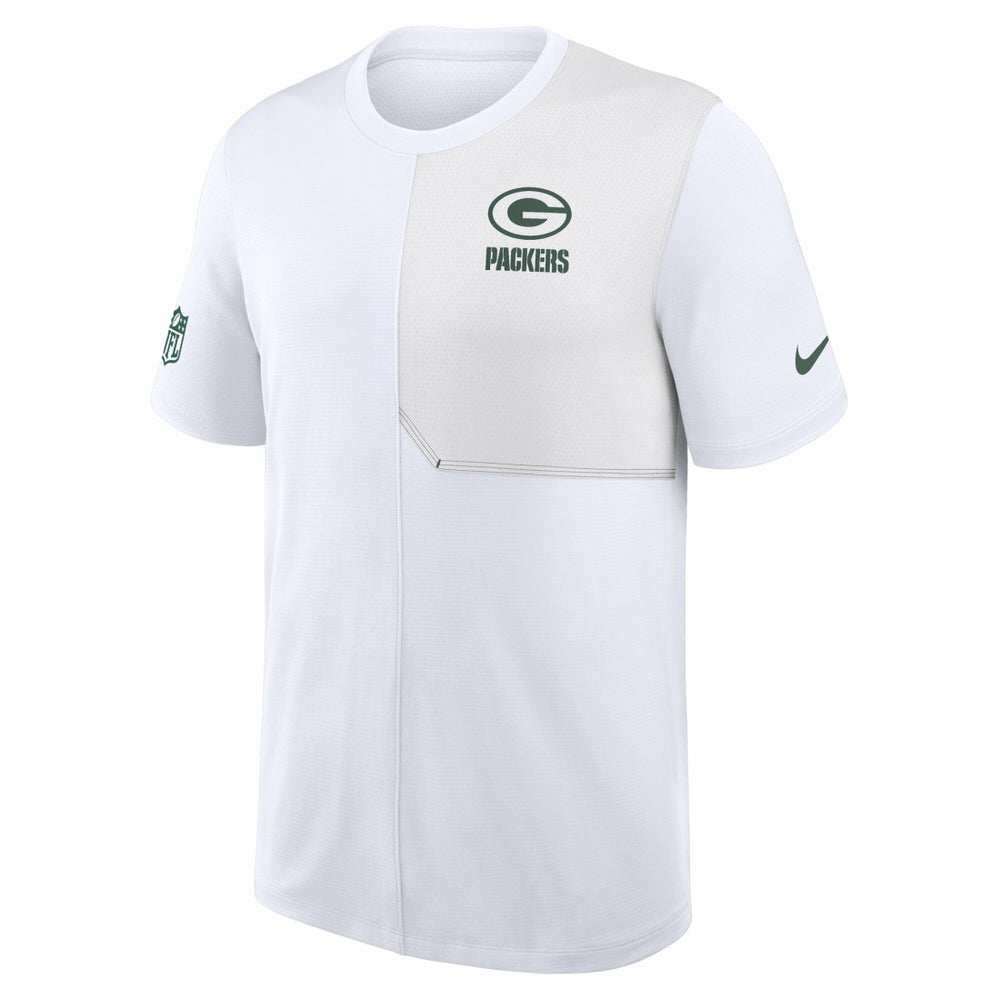 Green Bay Packers Sideline UV Dri-Fit Coach Shirt - White - Nike