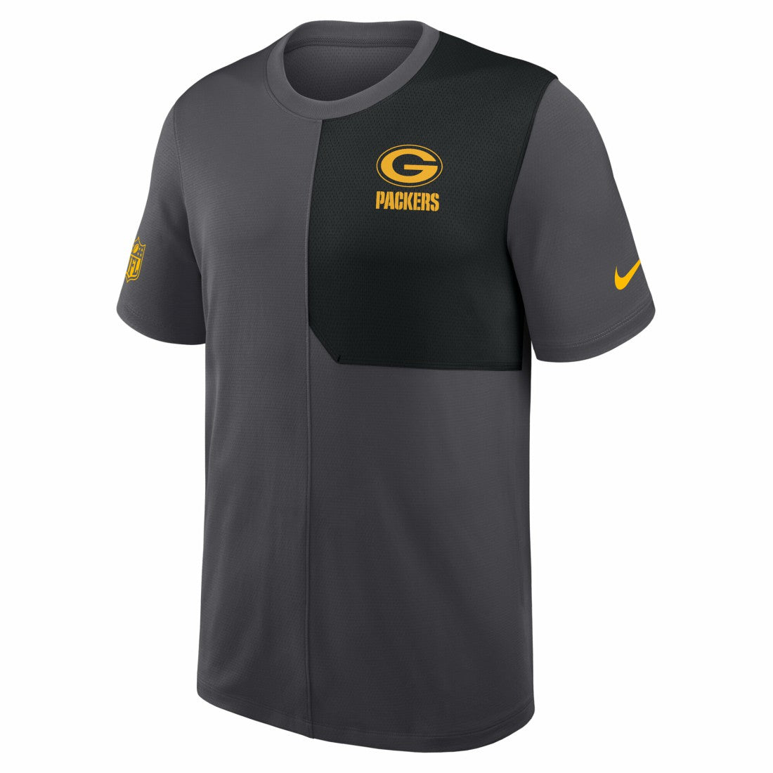 Green Bay Packers Sideline UV Dri-Fit Coach Shirt - Gray - Nike