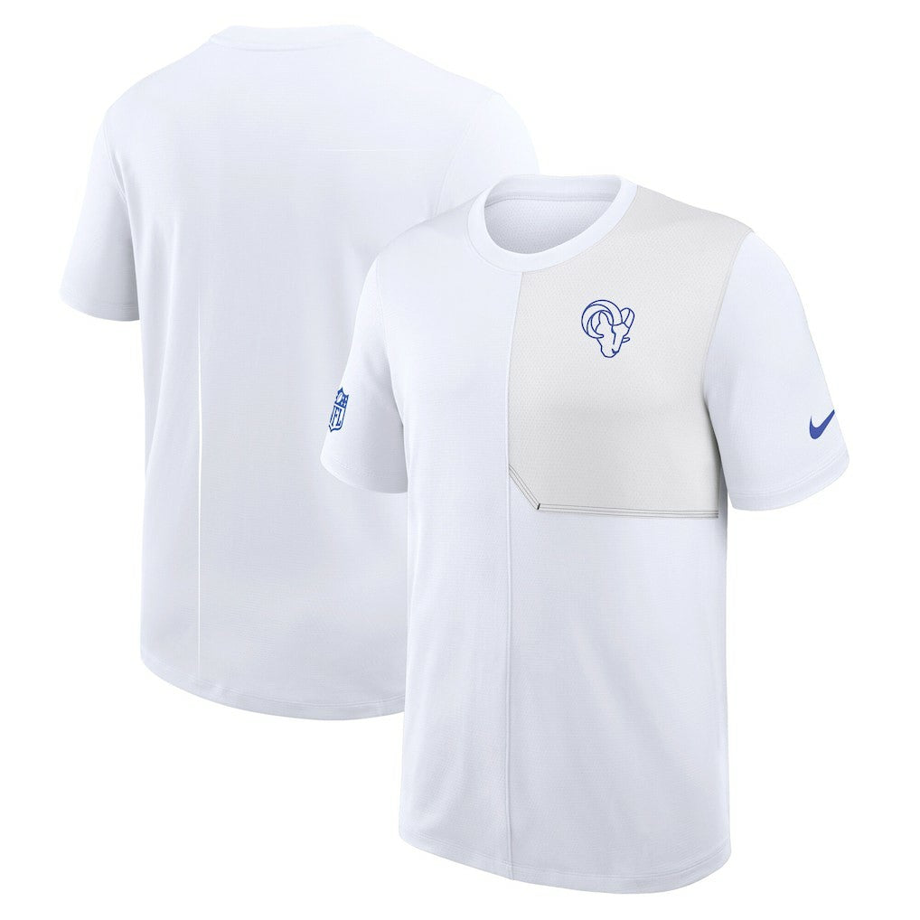 Los Angeles Rams Sideline UV Dri-Fit Coach Shirt - White - Nike