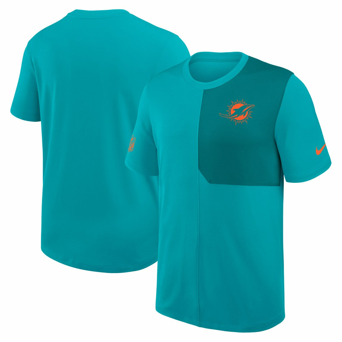 Miami Dolphins Sideline UV Dri-Fit Coach Shirt - Aqua - Nike