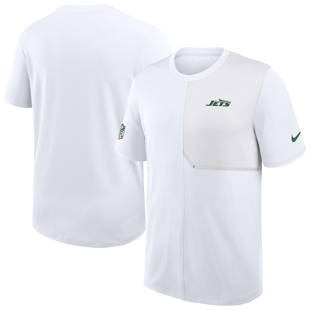 New York Jets Sideline UV Dri-Fit Coach Shirt - White - Nike