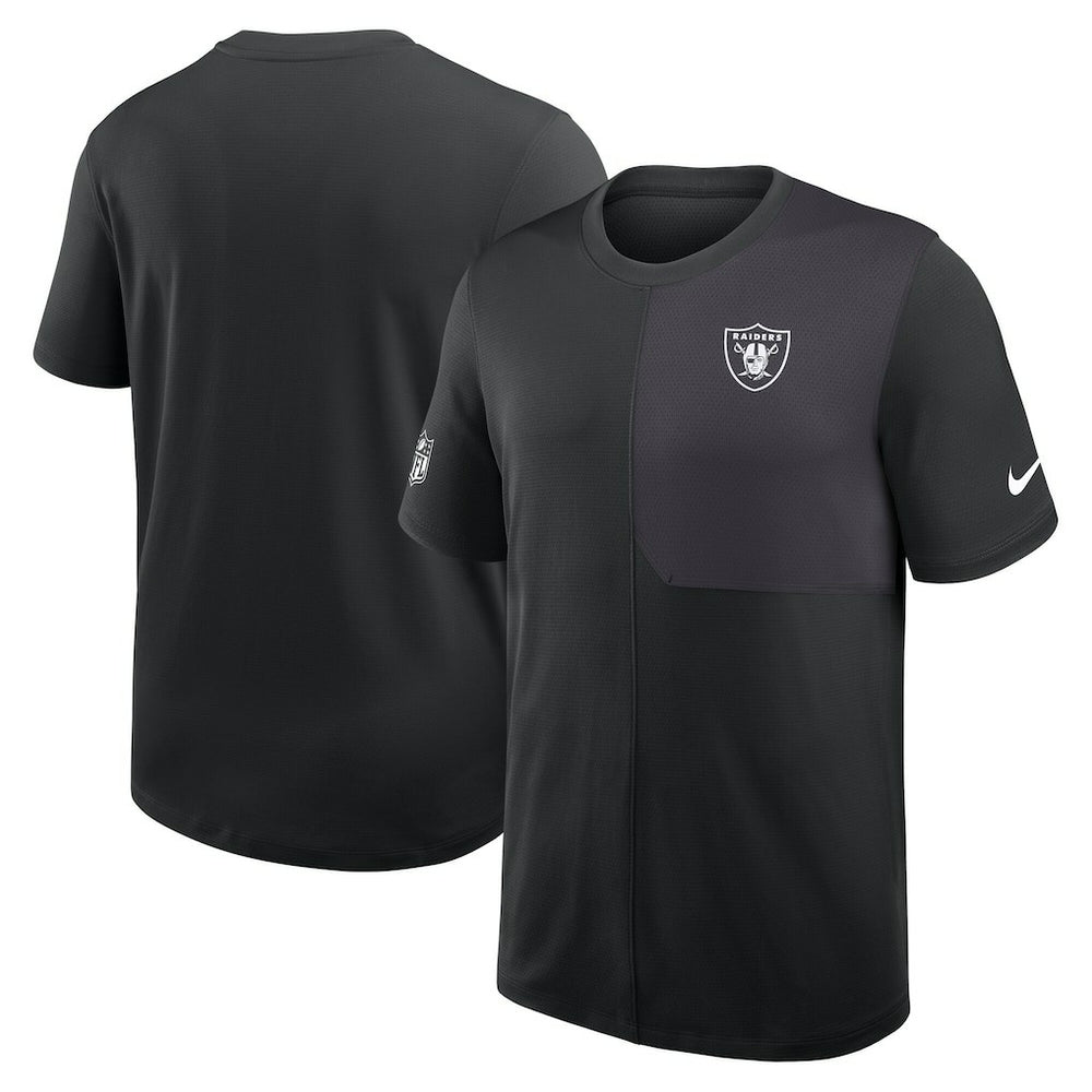 Las Vegas Raiders Sideline UV Dri-Fit Coach Shirt - Black - Nike
