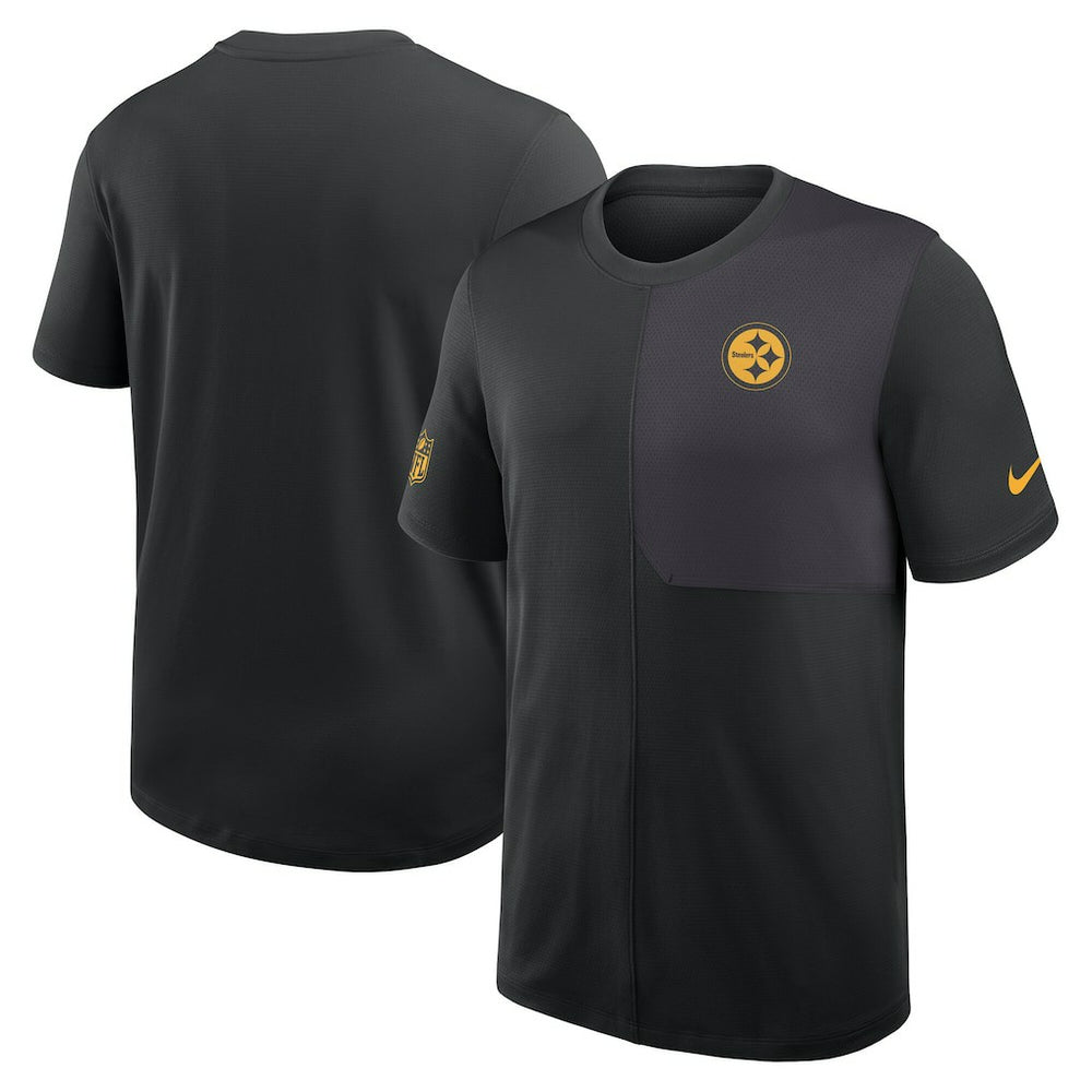 Pittsburgh Steelers Sideline UV Dri-Fit Coach Shirt - Black - Nike