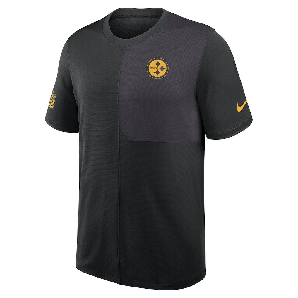 Pittsburgh Steelers Sideline UV Dri-Fit Coach Shirt - Black - Nike