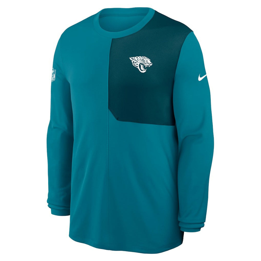 Jacksonville Jaguars Sideline Coach UV Dri-FIT Long Sleeve Shirt - Teal - Nike