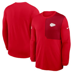 Kansas City Chiefs Sideline Coach UV Dri-FIT Long Sleeve Shirt - Red - Nike