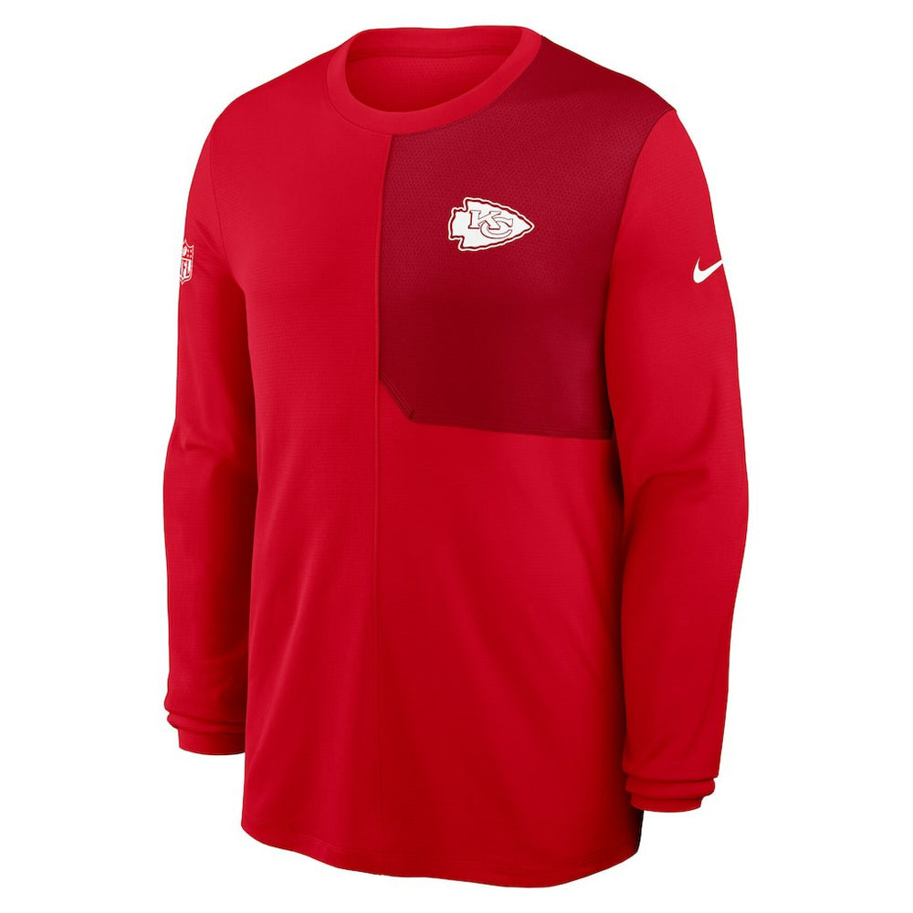 Kansas City Chiefs Sideline Coach UV Dri-FIT Long Sleeve Shirt - Red - Nike
