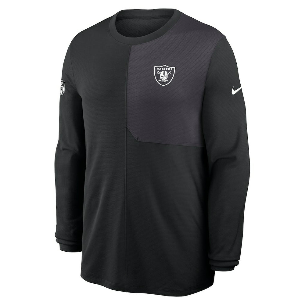 Las Vegas Raiders Sideline Coach UV Dri-FIT Long Sleeve Shirt - Black - Nike