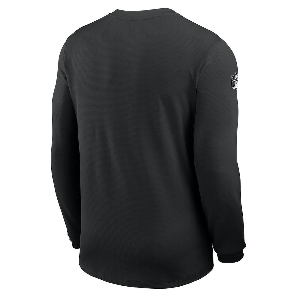 Las Vegas Raiders Sideline Coach UV Dri-FIT Long Sleeve Shirt - Black - Nike