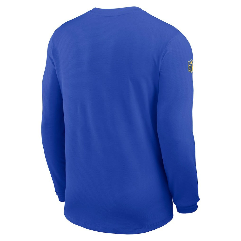 Los Angeles Rams Sideline Coach UV Dri-FIT Long Sleeve Shirt - Royal - Nike