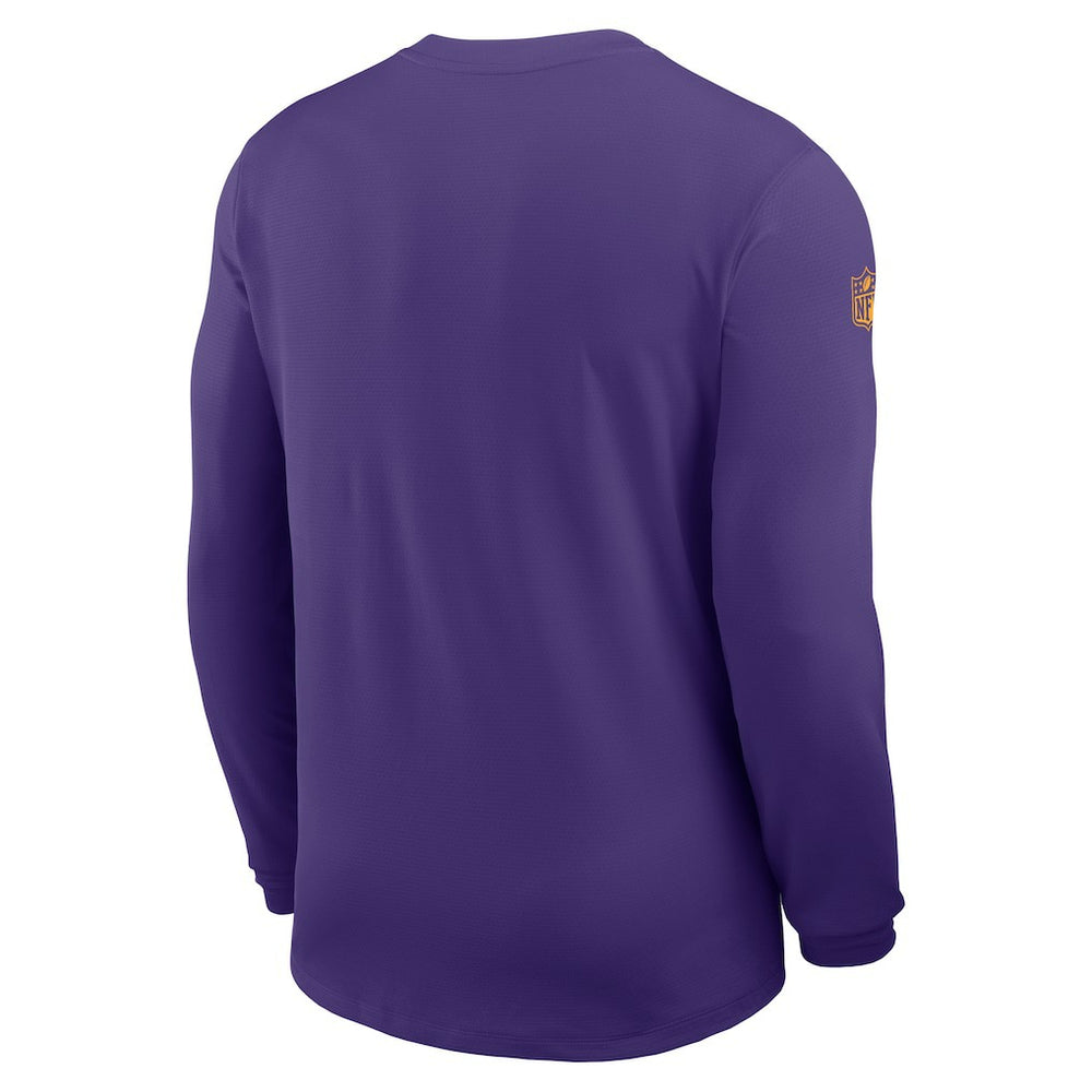 Minnesota Vikings Sideline Coach UV Dri-FIT Long Sleeve Shirt - Purple - Nike