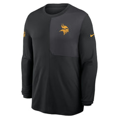 Minnesota Vikings Sideline Coach UV Dri-FIT Long Sleeve Shirt - Black - Nike