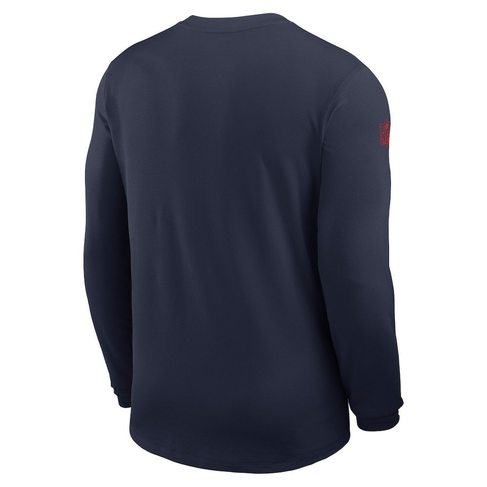 New England Patriots Sideline Coach UV Dri-FIT Long Sleeve Shirt - Navy - Nike