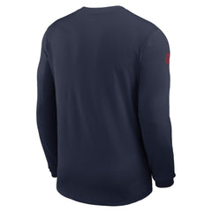 New England Patriots Sideline Coach UV Dri-FIT Long Sleeve Shirt - Navy - Nike