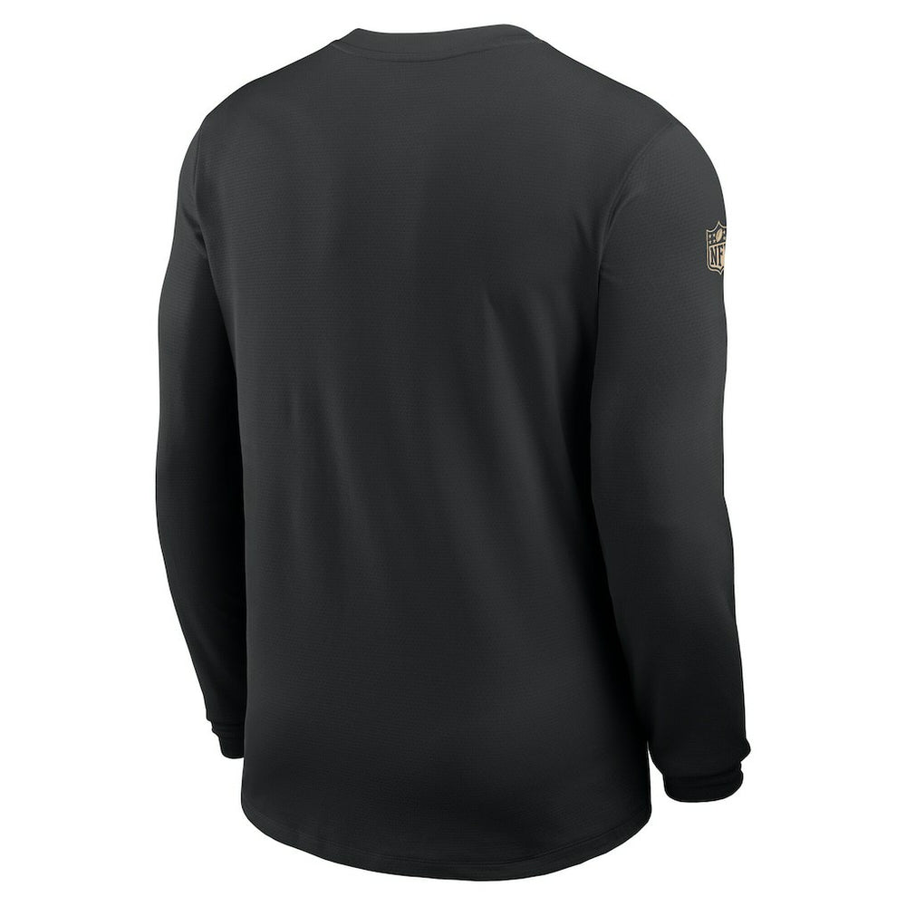 New Orleans Saints Sideline Coach UV Dri-FIT Long Sleeve Shirt - Black - Nike