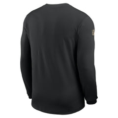 New Orleans Saints Sideline Coach UV Dri-FIT Long Sleeve Shirt - Black - Nike