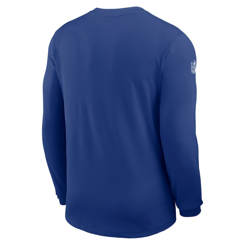 New York Giants Sideline Coach UV Dri-FIT Long Sleeve Shirt - Royal - Nike