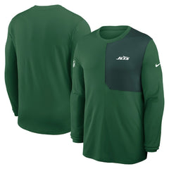 New York Jets Sideline Coach UV Dri-FIT Long Sleeve Shirt - Green - Nike