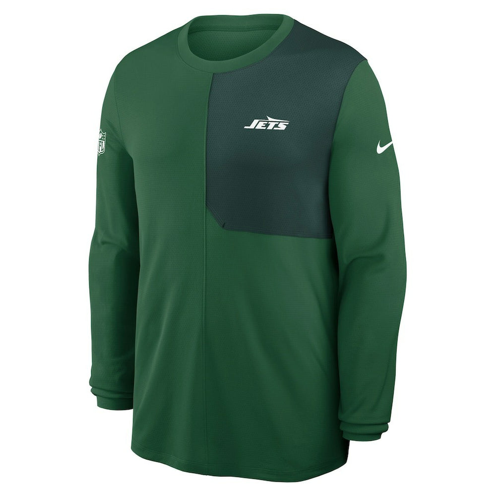 New York Jets Sideline Coach UV Dri-FIT Long Sleeve Shirt - Green - Nike